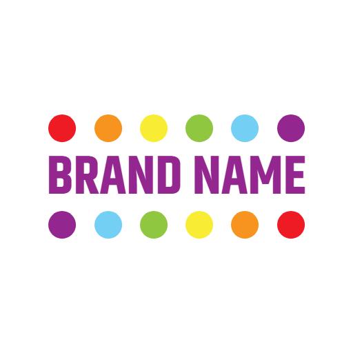 Vibrant Multicolored Dots Celebrating LGBT Pride Logo Template