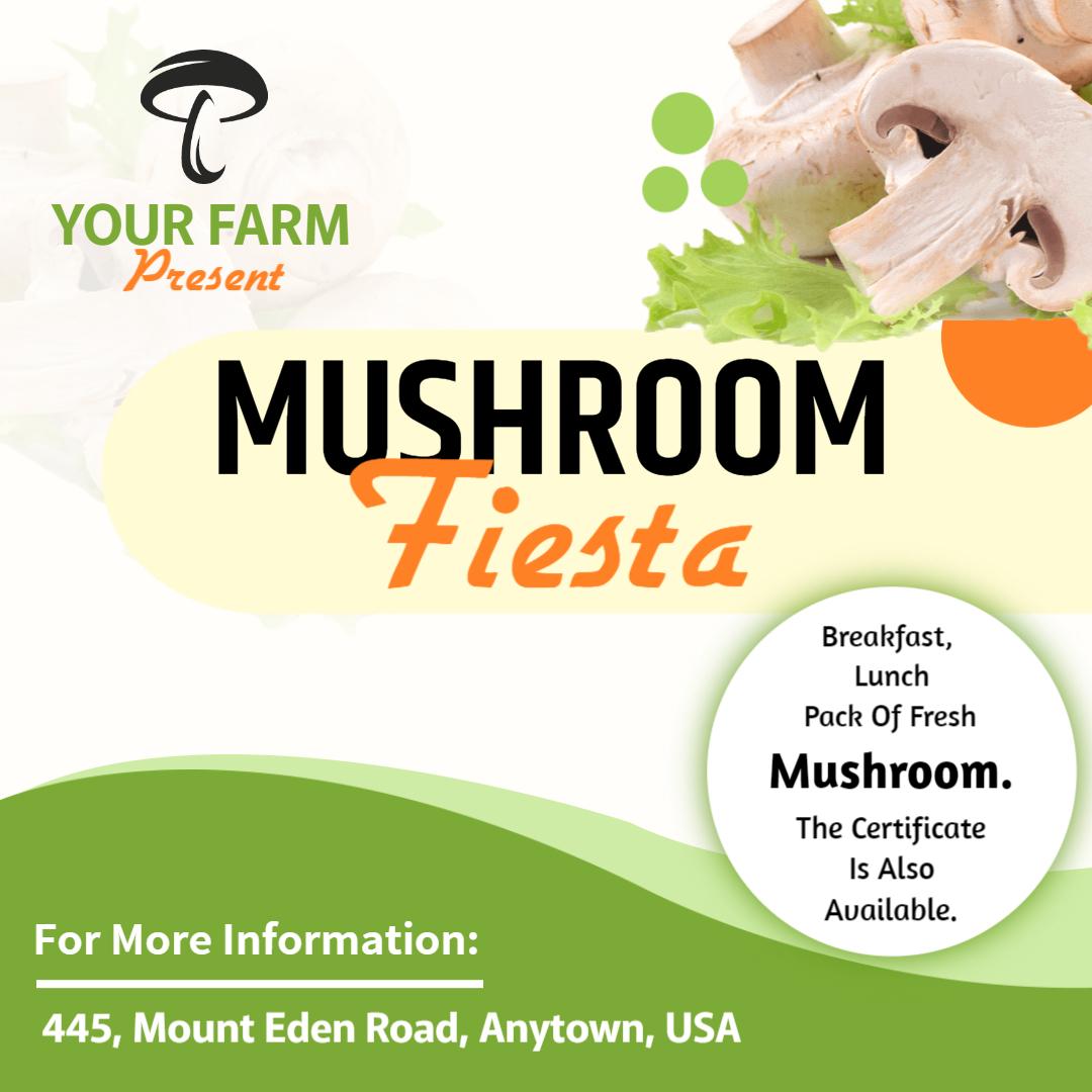 Vibrant Mushroom Fiesta Meal Pack for Breakfast and Lunch Ad Template
