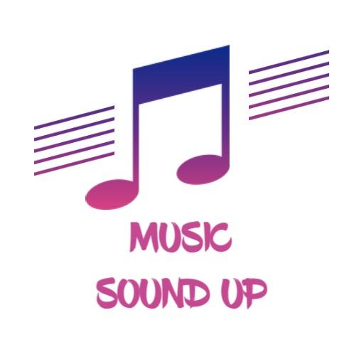 Vibrant Music Note Design with Sound Waves for Audio Logo Template
