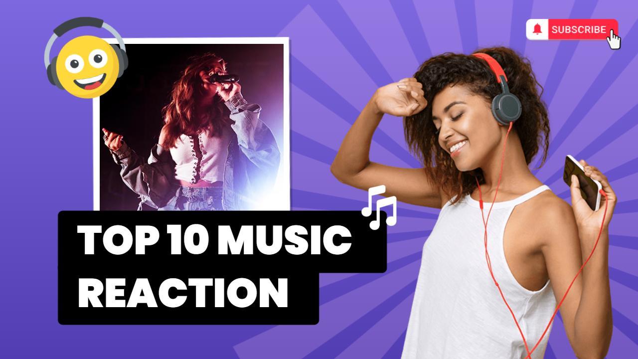 Vibrant Music Reaction Moments YouTube Thumbnail Template
