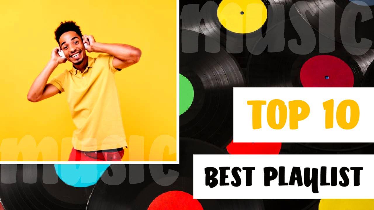 Vibrant Music Top 10 Playlist Trending YouTube Thumbnail Template