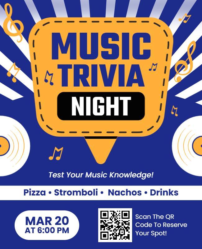 Vibrant Music Trivia Night Flyer Template