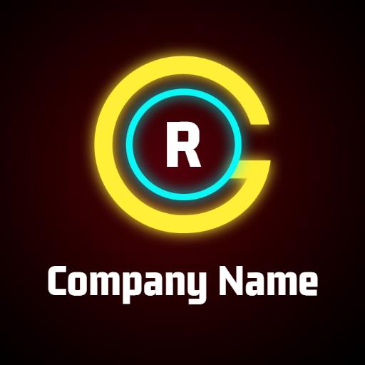 Vibrant Neon Circle Design Representing Modern Branding Logo Template