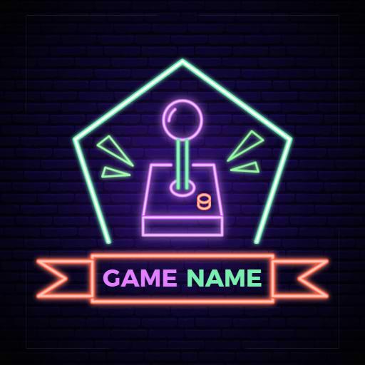 Vibrant Neon Game Controller with Retro Gaming Theme Logo Template
