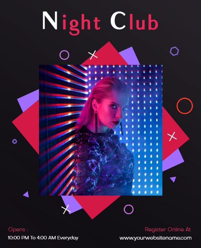 Vibrant Night Club Event Flyer Template