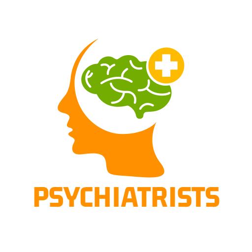Vibrant Orange and Green Brain Health Logo for Psychiatrists Logo Template