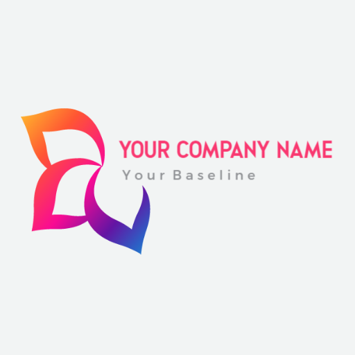 Vibrant Orange and Pink Modern Company Branding Logo Template