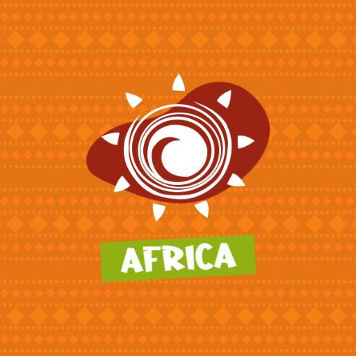 Vibrant Orange and Red African Cultural Representation Logo Template