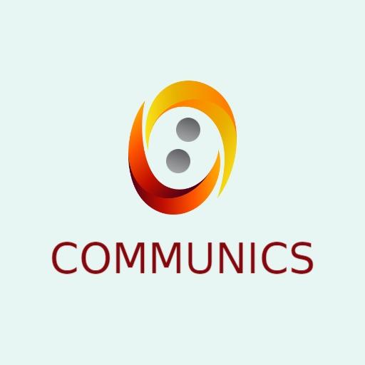 Vibrant Orange and Red Art Symbolizing Effective Communication Logo Template
