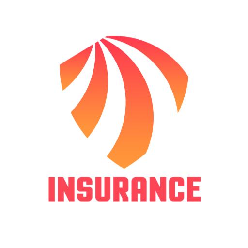 Vibrant Orange and Red Shield Design for Insurance Logo Template