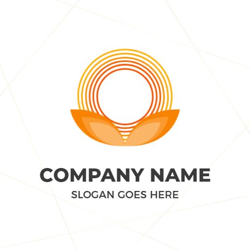 Vibrant Orange and Yellow O Letter Logo Design Creation Logo Template