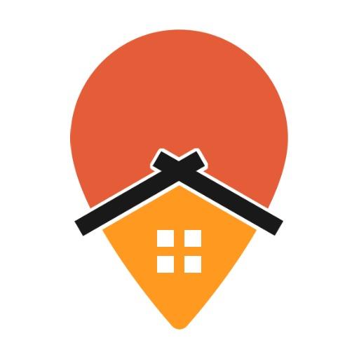Vibrant Orange and Yellow Real Estate Logo Design Elements Logo Template
