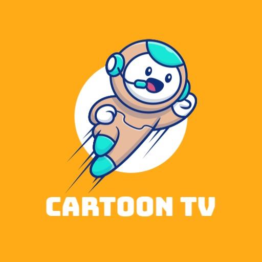 Vibrant Orange Cartoon Character Promoting a Fun YouTube Channel Logo Template