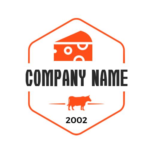 Vibrant Orange Cheese Design Highlighting Artisan Craft Logo Template