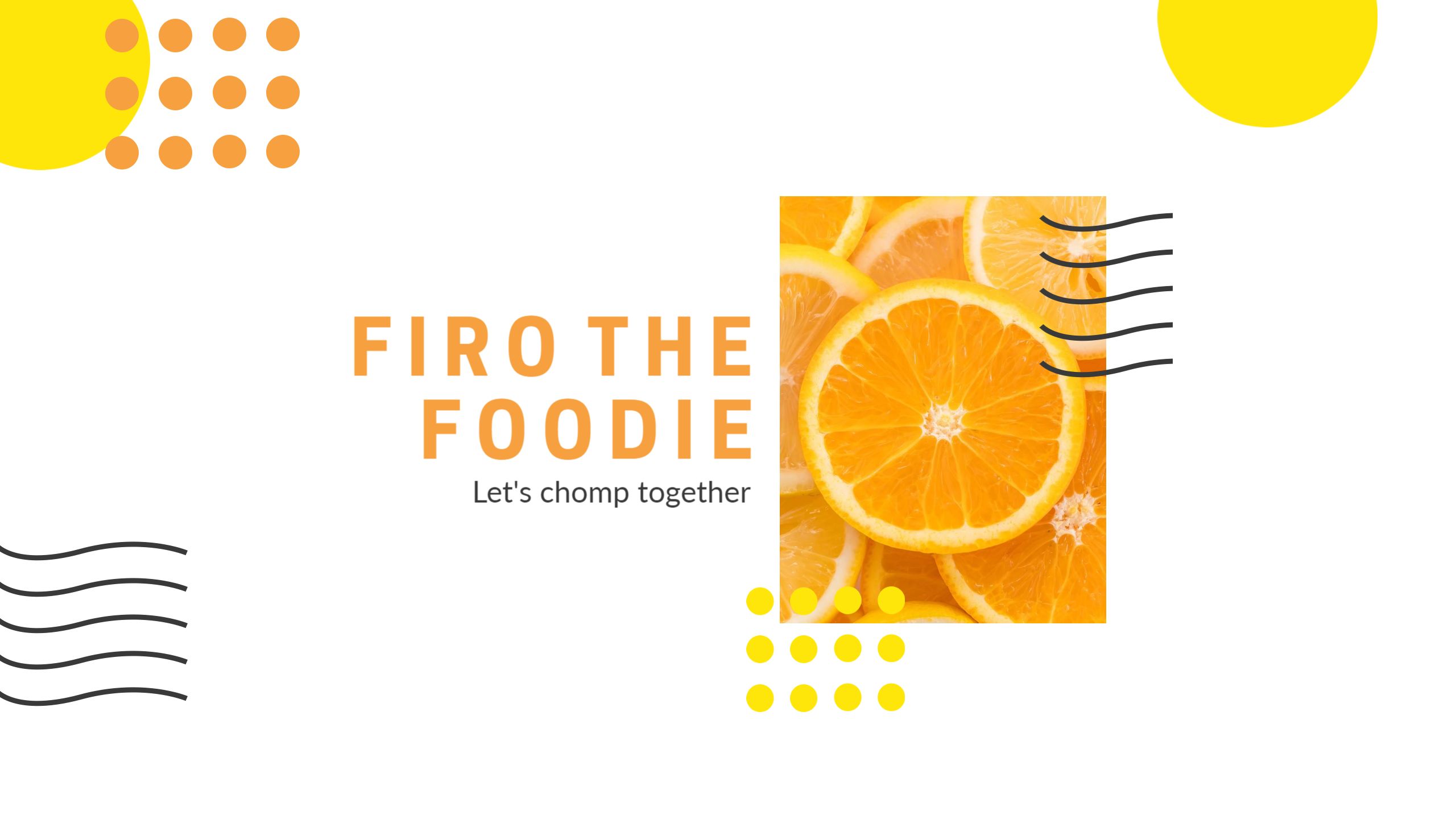 Vibrant Orange Citrus Theme for Food Enthusiasts Banner Template