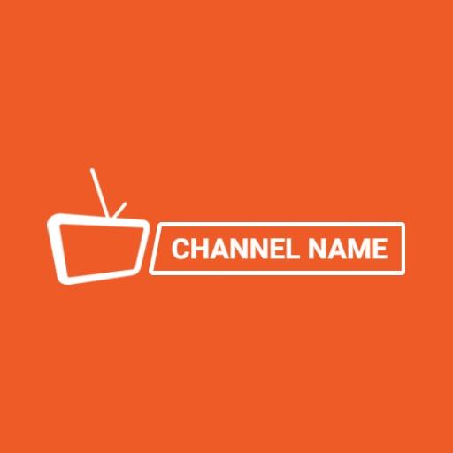 Vibrant Orange Design for Engaging YouTube Channel Logo Template