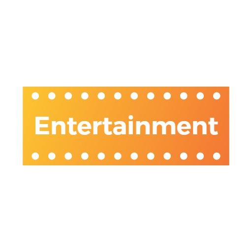 Vibrant Orange Film Strip Represents Fun in Entertainment Logo Template