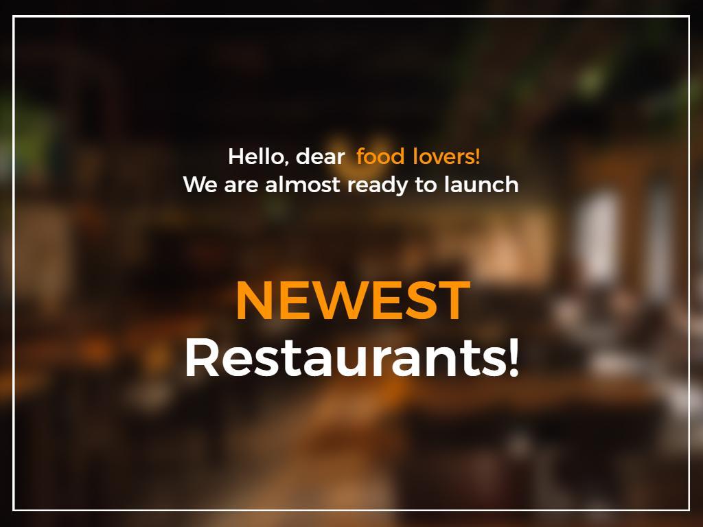 Vibrant Orange Restaurant Launch Business Presentation Template