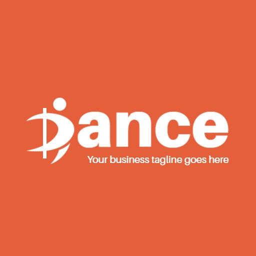 Vibrant Orange Theme Showcasing Joyful Dance Activities Logo Template