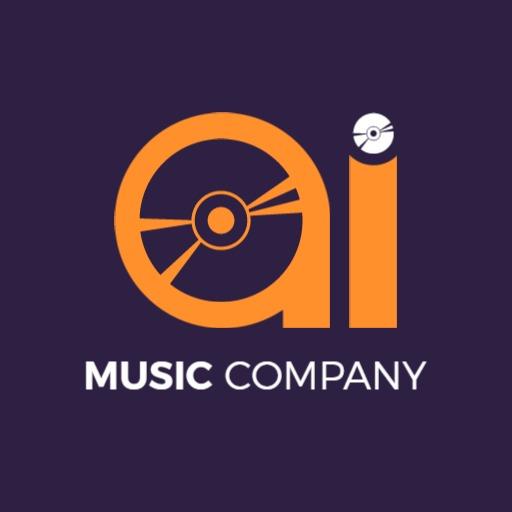 Vibrant Orange Vinyl Disc Design for Music Company Logo Template