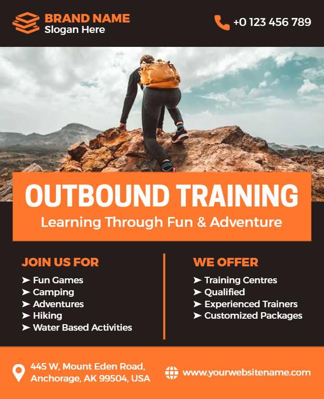 Vibrant Outdoor Adventure Training Program Poster Template