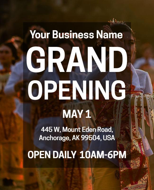 Vibrant Outdoor Community Grand Opening Celebration Poster Template