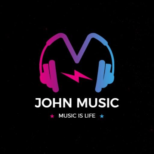 Vibrant Pink and Blue Headphones Representing Music Passion Logo Template