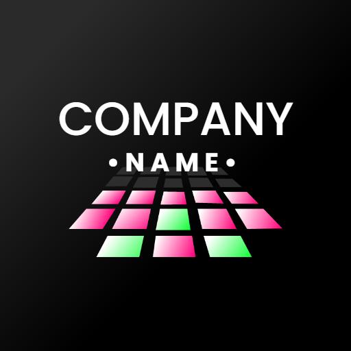 Vibrant Pink and Green Dance Floor Design for Nightclub Logo Template