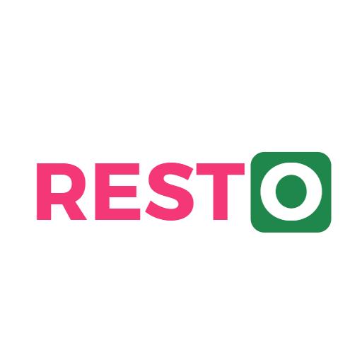 Vibrant Pink and Green Wordmark for Modern Dining Logo Template