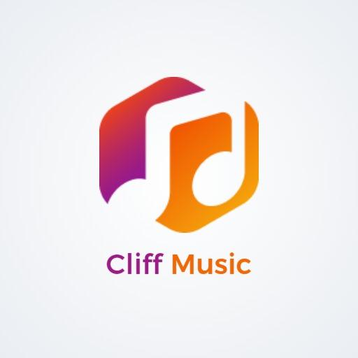 Vibrant Pink and Orange Music Notes Representing Sound Art Logo Template