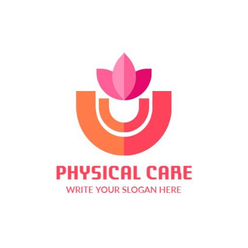 Vibrant Pink and Orange Symbol of Compassion and Wellness Logo Template