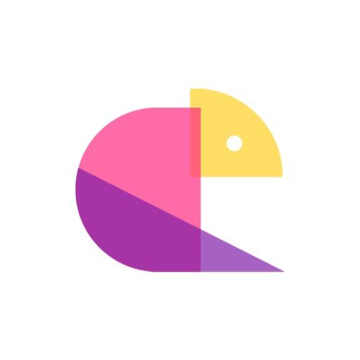 Vibrant Pink and Purple Abstract Shape for Creative Ideas Logo Template