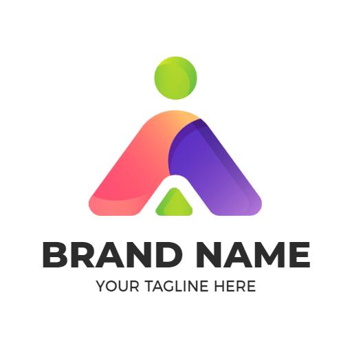 Vibrant Pink and Purple Gradient Design for Modern Branding Logo Template