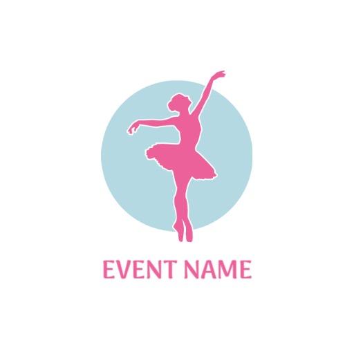 Vibrant Pink Ballerina Design Showcasing Dance Event Logo Template