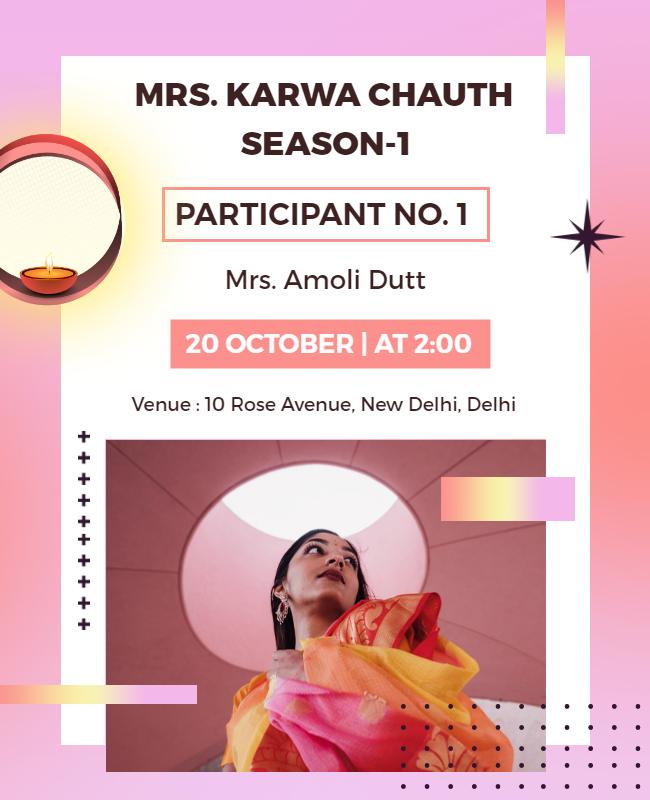 Vibrant Pink Cultural Celebration Event Poster Template