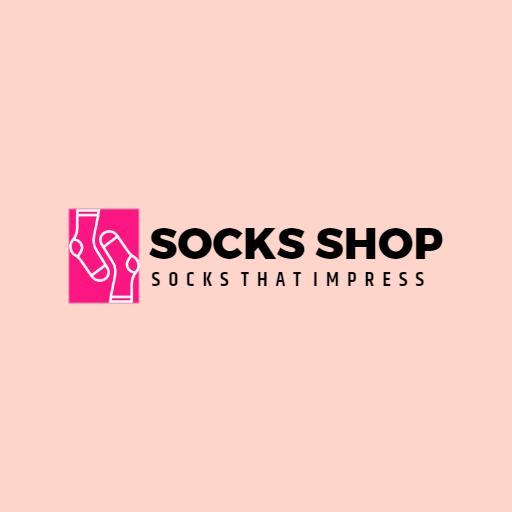 Vibrant Pink Design Showcasing Unique Socks Shop Logo Template