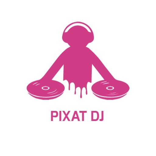 Vibrant Pink DJ Design Showcasing Turntable Enthusiasm Logo Template