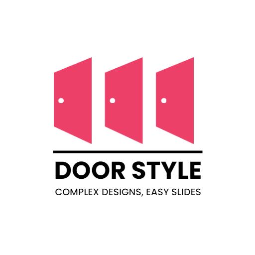 Vibrant Pink Door Design Showcasing Modern Door Style Logo Template