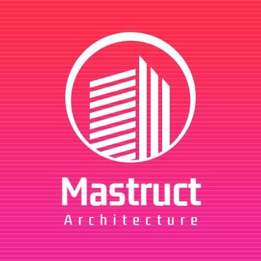 Vibrant Pink Gradient Featuring Modern Architectural Designs Logo Template
