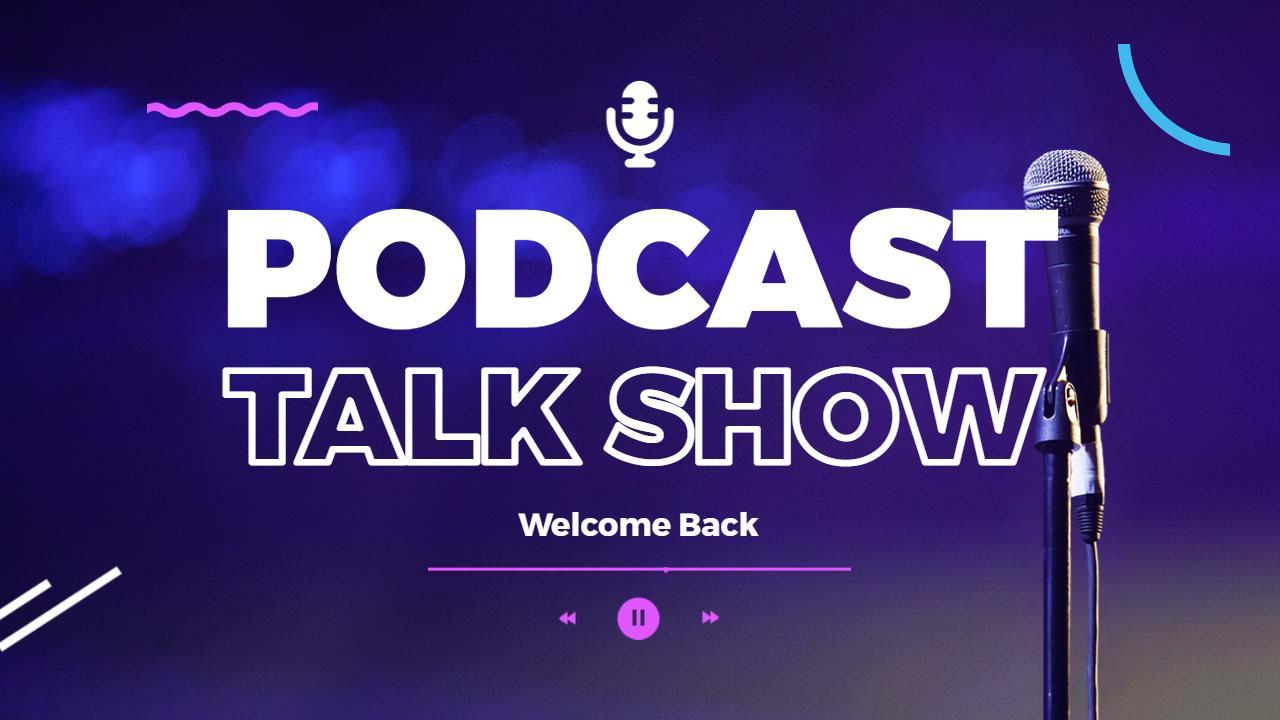 Vibrant Podcast Talk Show Announcement YouTube Thumbnail Template