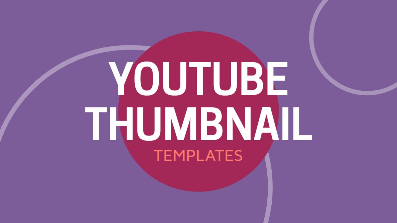 Vibrant Purple Abstract Shapes YouTube Thumbnail Template