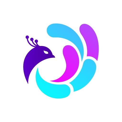 Vibrant Purple and Blue Abstract Creativity Logo Template