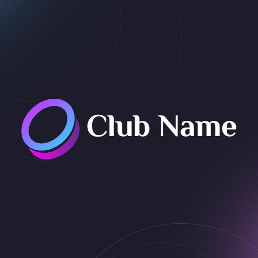 Vibrant Purple and Blue Circle Design for Nightclub Logo Template