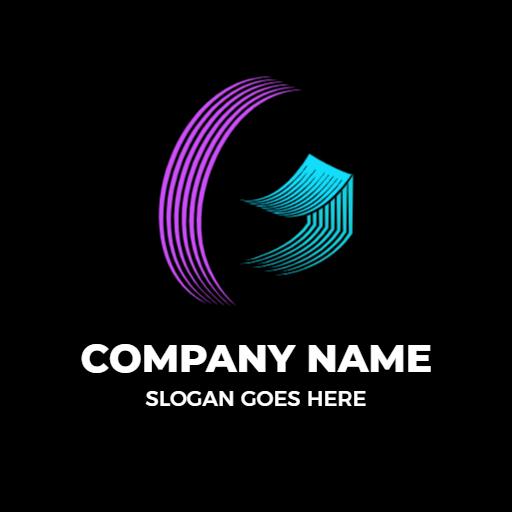 Vibrant Purple and Blue G Letter Design for Modern Branding Logo Template