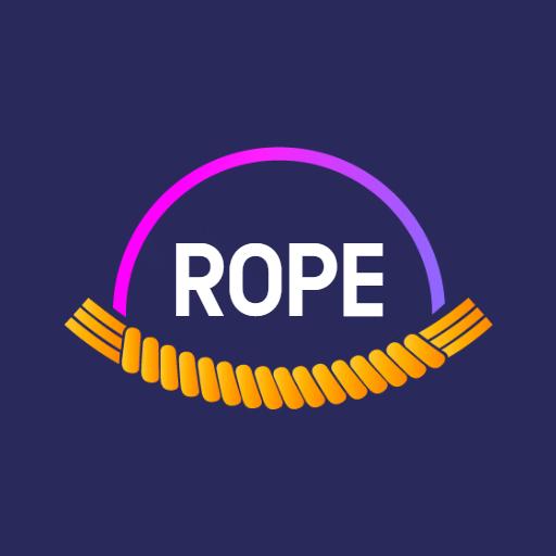Vibrant Purple and Blue Rope Design for Active Sports Logo Template