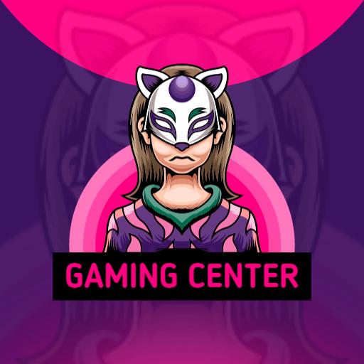 Vibrant Purple and Pink Character Design for Esports Logo Template