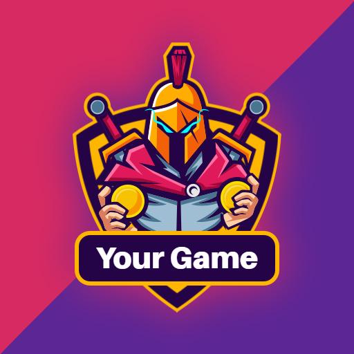 Vibrant Purple and Red Spartan Warrior Esports Logo Template