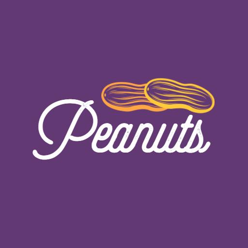 Vibrant Purple Background Featuring Tasty Peanuts Logo Template