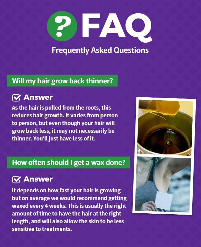 Vibrant Purple Beauty FAQ Information Poster Template