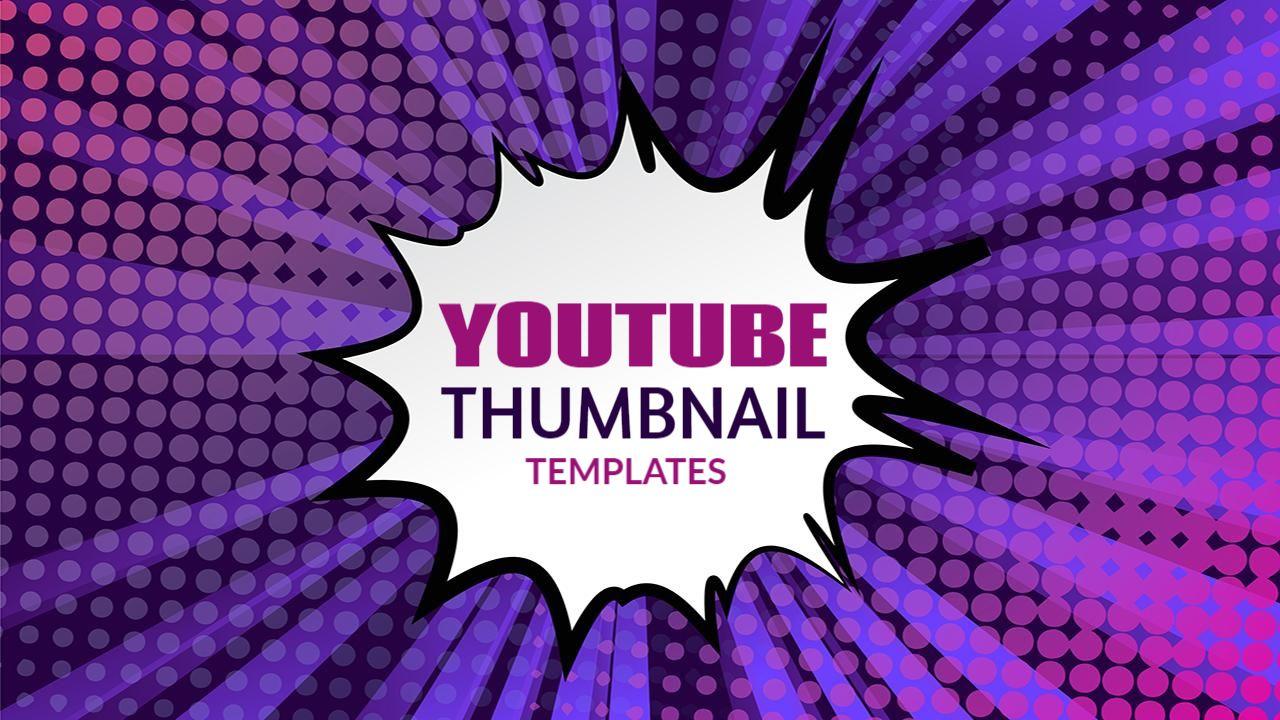 Vibrant Purple Burst Abstract Pattern YouTube Thumbnail Template